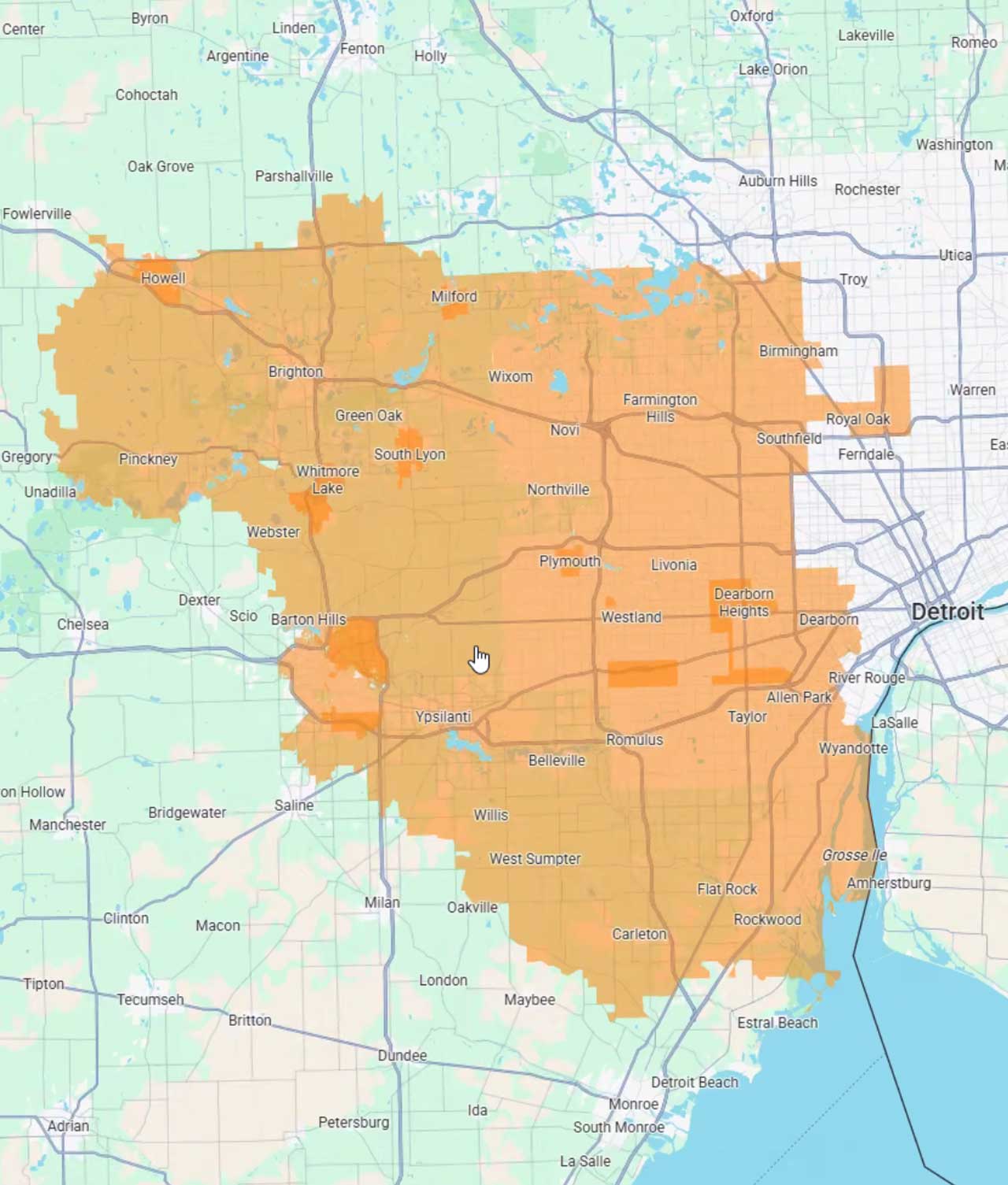 areas we serve map elite hvac solutions pros plymouth michigan